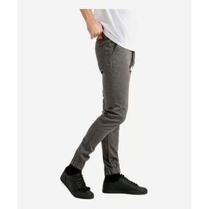 Du/er No Sweat Jogger Men's 31x29 Grey Slim Fit Stretch Cotton Drawstring Pants